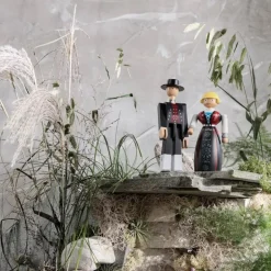 Norsk bunadsmann svart/rød/hvit