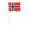 Norske flagg med pinne 10 stk