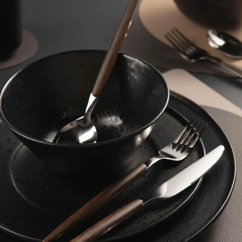 North bestikksett 16 deler brun/blank