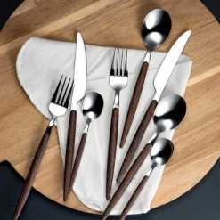 North bestikksett 16 deler brun/blank