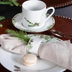 Nostalgi kaffekopp 20 cl hvit/grønn