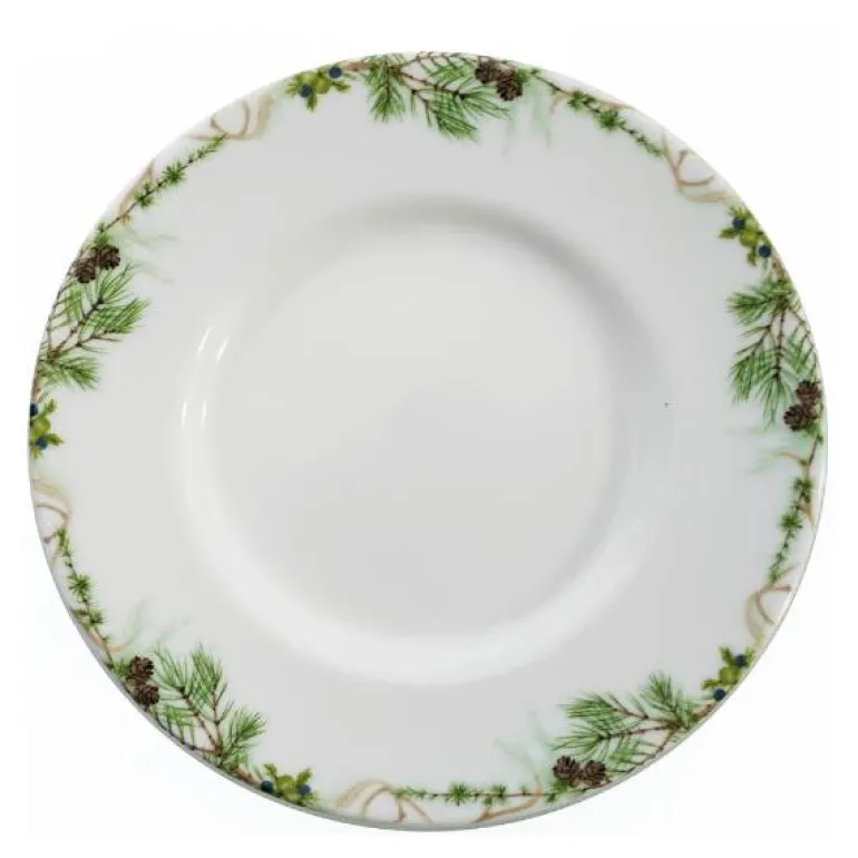 Nostalgi kaffeskål 20 cl hvit/grønn