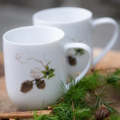 Nostalgi krus 35 cl hvit/grønn