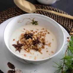 Nostalgi tallerken 22 cm hvit/grønn