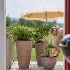 Nova blomsterpotte 43x33 cm concrete gold