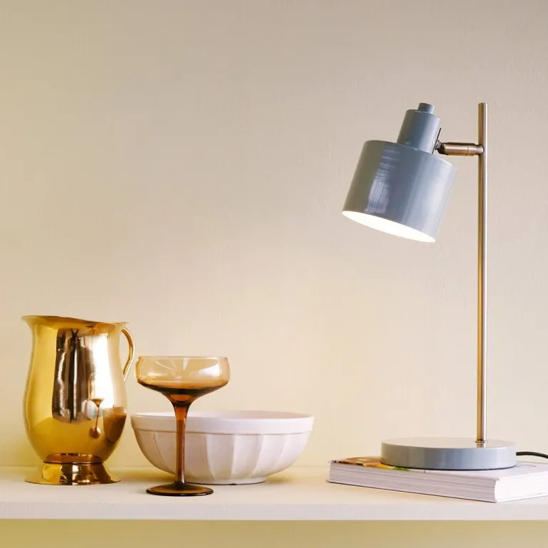 Ocean bordlampe 43 cm olive/messing