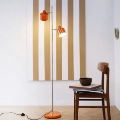 Ocean gulvlampe 160 cm beige/messing