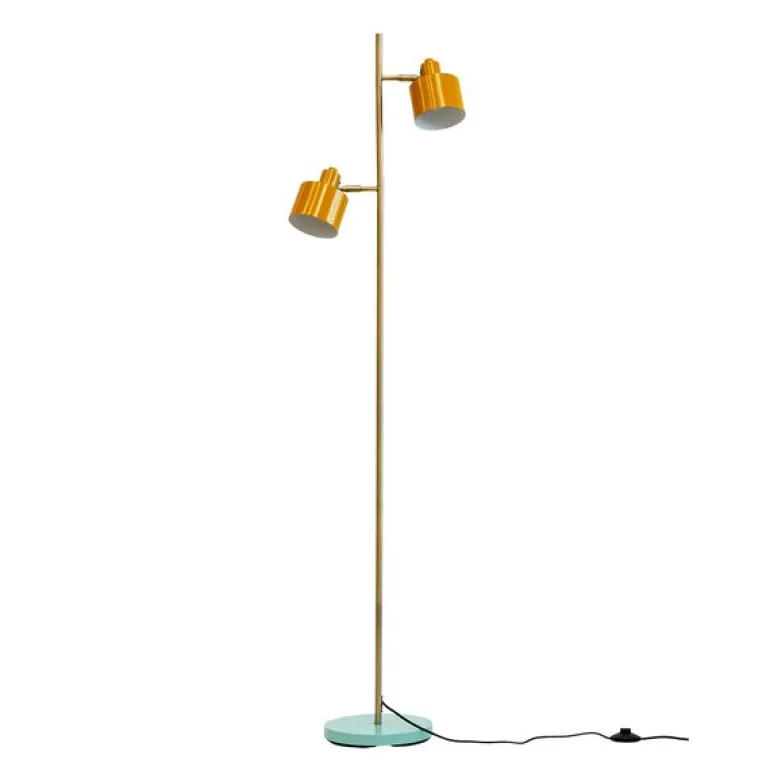 Ocean gulvlampe 160 cm curry/messing/turkis