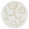 Oiva Piirto Unikko asjett 13,5 cm hvit/gull