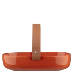 Oiva serveringsfat m/hank 20x13,5 cm terra/oransje