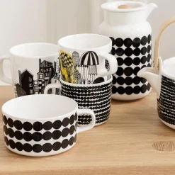 Oiva Siirtolapuutarha krus 25 cl hvit/svart/oransje