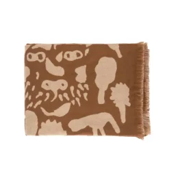 Oiva Toikka Collection pledd cheetah brun