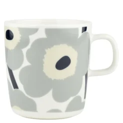 Oiva unikko krus 40 cl hvit/grå/sand/mørkblå