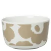 Oiva Unikko skål 25 cl beige/hvit