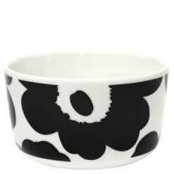 Oiva Unikko skål 25 cl svart/hvit