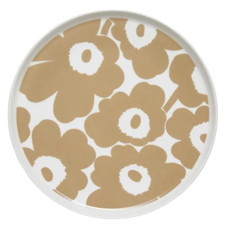 Oiva Unikko tallerken 25 cm beige