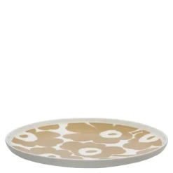 Oiva Unikko tallerken 25 cm beige