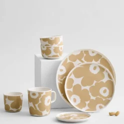 Oiva Unikko tallerken 25 cm beige