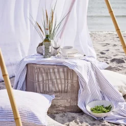 Olivia duk 220x140 cm hvit/sand