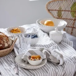 Olivia tøyserviett 40x40 cm hvit/beige