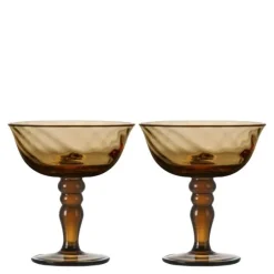 Opacity italiensk champagneglass 15 cl 2 stk brun