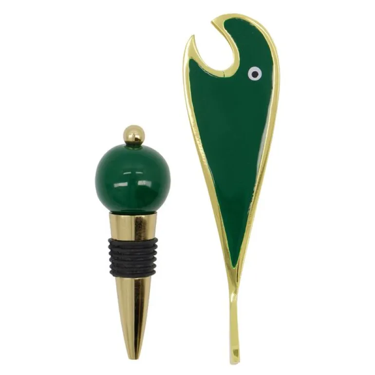 Open bar tilbehør 2 stk gylden/grønn