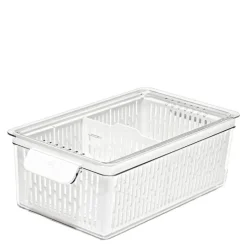 Oppbevaringsboks til kjøleskap 32x12 cm klar/hvit