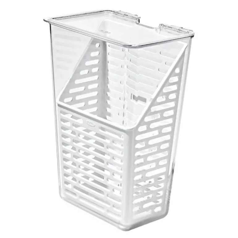 Oppbevaringsboks til kjøleskap 15,5x23 cm klar/hvit