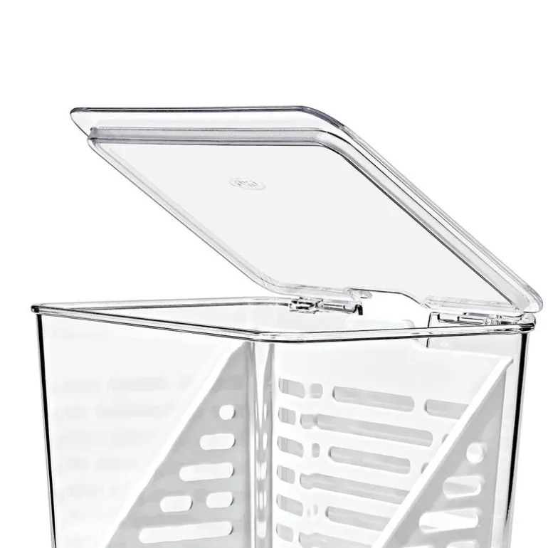 Oppbevaringsboks til kjøleskap 15,5x23 cm klar/hvit