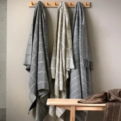 Oppdal ullpledd 130x200 cm grå