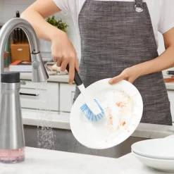 Oppvaskbørste 26 cm svart/hvit