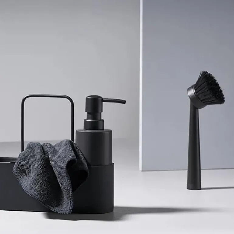 Oppvasksett m/kjøkkenklut svart