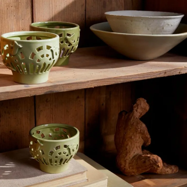 Orangery telyslykt 9,5 cm green garden