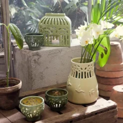 Orangery telyslykt 9,5 cm spring leaf