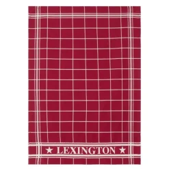 Organisk kjøkkenhåndkle bomull 50x70 cm rød/hvit