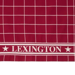 Organisk kjøkkenhåndkle bomull 50x70 cm rød/hvit