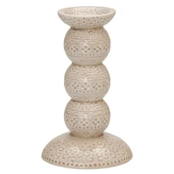 Orient antik lysestake 14 cm nougat