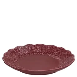 Orient assiett 19 cm vinrød