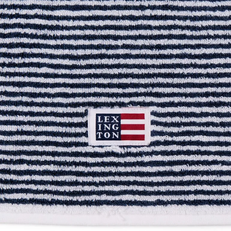 Original håndkle 30x50 cm stripet hvit/navy