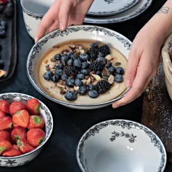 Ostindia dyp tallerken 22 cm svart