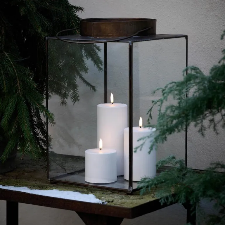 Outdoor LED-kubbelys utendørs 10,1x7,8 cm hvit