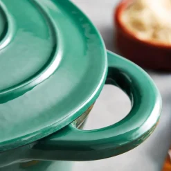 Oval støpejernsgryte 29 cm 3L grønn