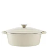 Oval støpejernsgryte 29 cm 3L krem