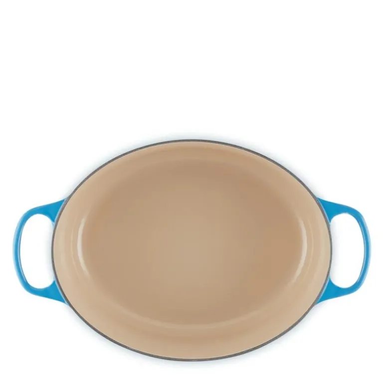Oval støpejernsgryte 6,3L 31 cm azure