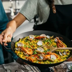 Paellapanne i kullstål 28 cm