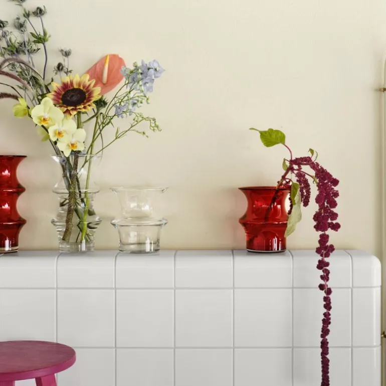 Pagod vase 167 mm rød