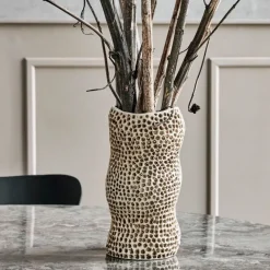 Pan vase 29 cm beige