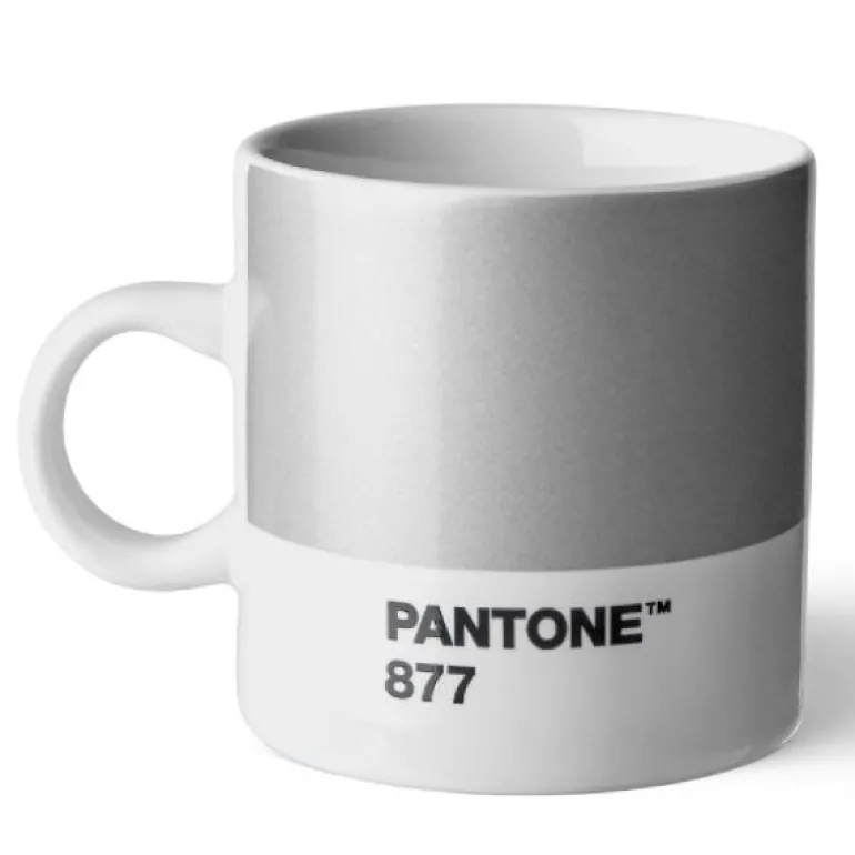 PANTONE espressokopp med hank 12 cl sølv