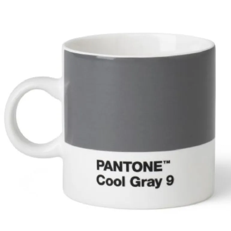 PANTONE espressokopp med hank 12 cl kald grå