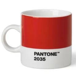 PANTONE espressokopp med hank 12 cl rød